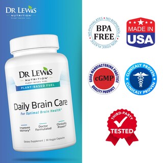 Foto 6 | Foto 6 | Suplemento Dr. Lewis Nutrition Daily Brain Care 90 Cápsulas - Venta Internacional.