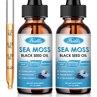 Foto 1 | Foto 1 | Suplemento Bunkka Sea Moss 3000 Mg De Aceite De Semilla Negra 1000 Mg - Venta Internacional.