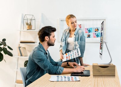 Foto 5 | Foto 5 | Soporte De Monitor Similar De 2 Niveles Para Pc Imac Con Almacenamiento - Venta Internacional.