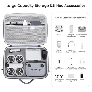 Foto 3 | Foto 3 | Funda Portátil Skyreat Neo De Piel Sintética Para Dji Neo Combo - Venta Internacional.