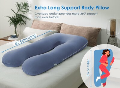 Foto 2 | Foto 2 | Cojín De Embarazo Queen Rose Cooling En Forma De U 150 Cm Azul - Venta Internacional.