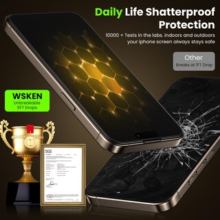 Foto 5 | Foto 5 | Protector De Pantalla De Privacidad Wsken Para Iphone 16 Pro De 6.3 Pulgadas Paquete De 2 - Venta Internacional.