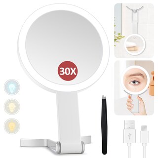Foto 1 | Foto 1 | Espejo De Maquillaje Miyadiva Iluminado Con Aumento De 30 Aumentos Y Luz Para Mujer - Venta Internacional.