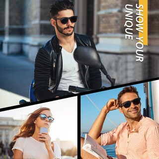 Foto 5 | Foto 5 | Gafas De Sol Linvo Polarized De Estilo Retro De Los 80 Para Hombre - Venta Internacional.