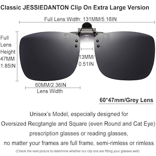 Foto 3 | Foto 3 | Gafas De Sol Clip On Caxman Jessiedanton Con Lente Gris Polarizada - Venta Internacional.