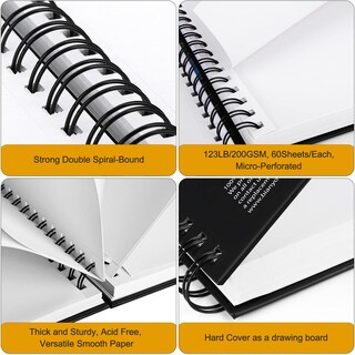 Foto 3 | Foto 3 | Papel De Técnica Mixta Bianyo Para Cuaderno De Bocetos 11 X 14 Cm 200 G/m² 60 Hojas - Venta Internacional.