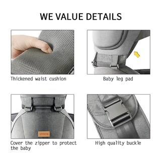 Foto 4 | Foto 4 | Portabebés Acumas Con Asiento De Cadera Para Recién Nacidos Y Niños Pequeños Color Gris - Venta Internacional.