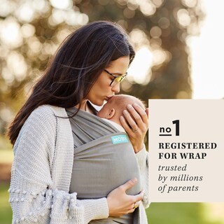 Foto 2 | Foto 2 | Portabebés Moby Wrap Classic Stone Grey Para Recién Nacidos Y Bebés - Venta Internacional.