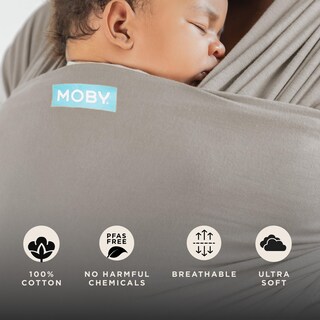 Foto 4 | Foto 4 | Portabebés Moby Wrap Classic Stone Grey Para Recién Nacidos Y Bebés - Venta Internacional.