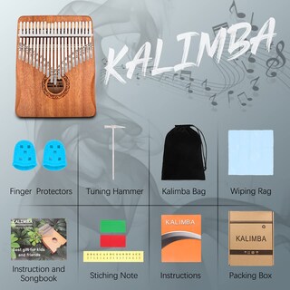 Foto 4 | Foto 4 | Piano Kalimba Thumb Yundie 21 Teclas Mbira Finger Color Marrón - Venta Internacional.