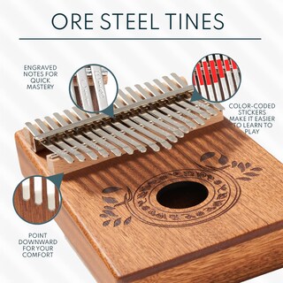 Foto 3 | Foto 3 | Piano Kalimba Unokki De 17 Teclas Color Caoba Con Accesorios - Venta Internacional.