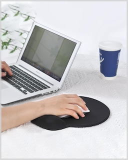 Foto 7 | Foto 7 | Alfombrilla De Ratón Laborio Ergonómica Con Reposamuñecas Para Portátil Color Negro - Venta Internacional.
