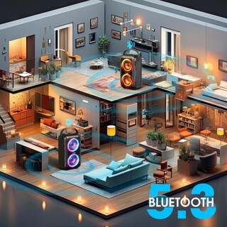 Foto 7 | Foto 7 | Altavoz Bluetooth W-king T9 80w Con Micrófono Inalámbrico - Venta Internacional.