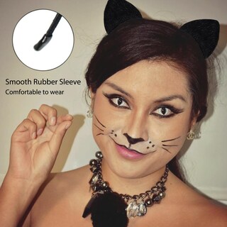 Foto 3 | Foto 3 | Diadema Negra Con Orejas De Gato Mysense De Costume Accessories Y Lápiz Labial - Venta Internacional.