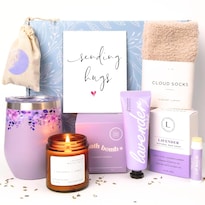 Set De Regalo Para Spa Unboxme Lavender Con Vela Bomba De Baño Y Jabón - Venta Internacional.