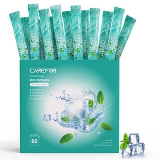 Foto 1 | Foto 1 | Enjuague Bucal Carefor Travel Tamaño 60 Paquetes Individuales Menta Fresca - Venta Internacional.
