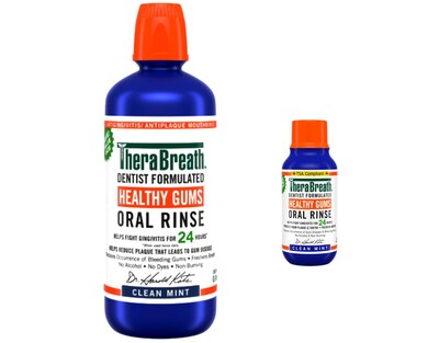 Foto 1 | Foto 1 | Enjuague Bucal Therabreath Healthy Gums Clean Mint 1 Litro O 90 Ml Para Viajes - Venta Internacional.