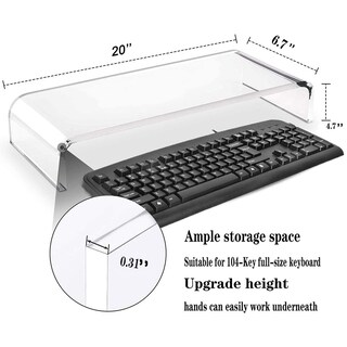 Foto 4 | Foto 4 | Funda Protectora Para Teclado Y Soporte Para Monitor Vaollo Clear - Venta Internacional.