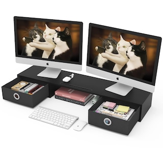 Foto 1 | Foto 1 | Soporte Para Monitor Westree Dual Con 2 Cajones Soporte De 100 Libras - Venta Internacional.
