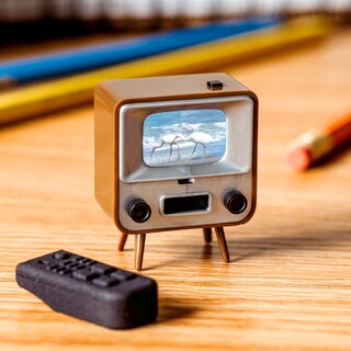 Foto 2 | Foto 2 | Televisor Retro Portátil Tinytv 2 Marrón Con Usb-c - Venta Internacional.
