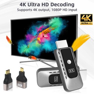 Foto 6 | Foto 6 | Transmisor Y Receptor Hdmi Inalámbrico 4k Decode 1080p - Venta Internacional.
