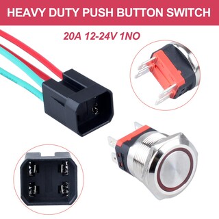 Foto 3 | Foto 3 | Interruptor Pulsador Dmwd 22 Mm Impermeable 20 A 12 V-24 V Con Led - Venta Internacional.