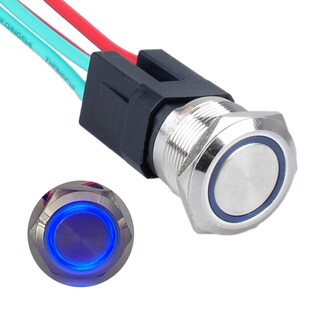 Foto 1 | Foto 1 | Interruptor Pulsador Dmwd 22 Mm Impermeable 20 A 12 V-24 V Con Led - Venta Internacional.