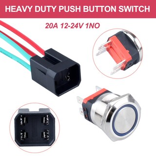Foto 3 | Foto 3 | Interruptor Pulsador Dmwd 22 Mm Impermeable 20 A 12 V-24 V Con Led - Venta Internacional.