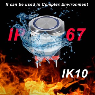 Foto 5 | Foto 5 | Interruptor Pulsador Dmwd 22 Mm Impermeable 20 A 12 V-24 V Con Led - Venta Internacional.