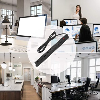 Foto 6 | Foto 6 | Power Strip Hhsoet Para Montaje En 8 Enchufes Con Interruptor Cable Metálico De 3 M - Venta Internacional.