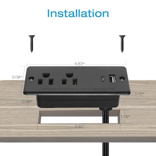 Foto 4 | Foto 4 | Regleta De Alimentación Empotrada Hhsoet De 20 W Con Cable De Alimentación Usb C De 10 Pies - Venta Internacional.