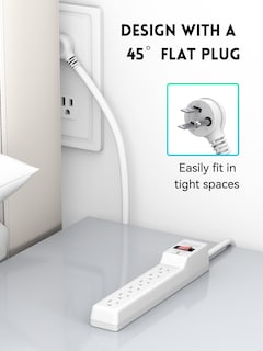Foto 5 | Foto 5 | Protector Contra Sobretensiones Power Strip Plugtul De 6 Salidas Y 4 Pies Con 980j - Venta Internacional.