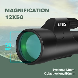 Foto 4 | Foto 4 | Monocular Gosky 12x50 Hd Con Adaptador De Teléfono Resistente Al Agua - Venta Internacional.