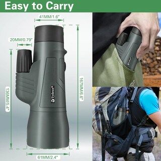 Foto 6 | Foto 6 | Telescopio Monocular Tydeux 12x50 Hd Para Adultos Con Prisma Bak-4 - Venta Internacional.
