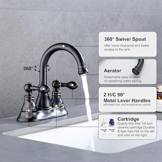 Foto 4 | Foto 4 | Grifo Para Lavabo De Baño 3 Orificios Bronce Frotado Con Aceite - Venta Internacional.