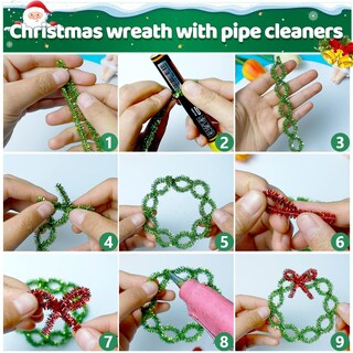 Foto 4 | Foto 4 | Limpiapipas Iooleem Green Glitter 200 Unidades Para Manualidades - Venta Internacional.