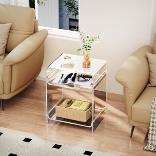 Foto 3 | Foto 3 | Tocadiscos Acrylicolor Para Mesa Auxiliar Con Estante De Almacenamiento Transparente - Venta Internacional.