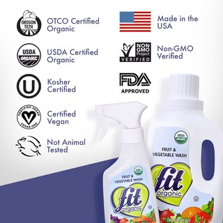 Foto 4 | Foto 4 | Producto De Frutas Y Verduras Wash Soaker Fit Organic 960 Ml - Venta Internacional.