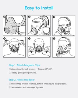 Foto 7 | Foto 7 | Repuesto De Arnés Cpap Ahiyiyi Airfit/airtouch F20 Blue - Venta Internacional.