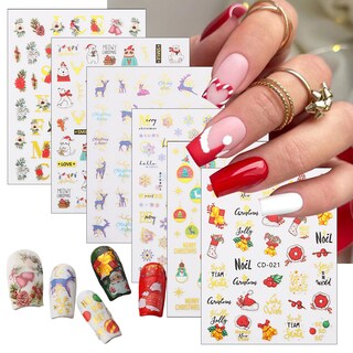 Foto 1 | Foto 1 | Pegatinas Para Decoración De Uñas Kehkfsef Diseño De Copo De Nieve Navideño 3d Autoadhesivas - Venta Internacional.