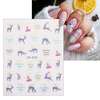 Foto 6 | Foto 6 | Pegatinas Para Decoración De Uñas Kehkfsef Diseño De Copo De Nieve Navideño 3d Autoadhesivas - Venta Internacional.