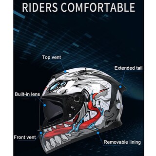 Foto 4 | Foto 4 | Casco De Moto Motuomr Integral Aprobado Por El Dot Unisex - Venta Internacional.