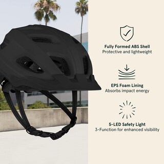 Foto 2 | Foto 2 | Casco De Bicicleta Retrospec Lennon Con Luz Led De Seguridad Negra - Venta Internacional.