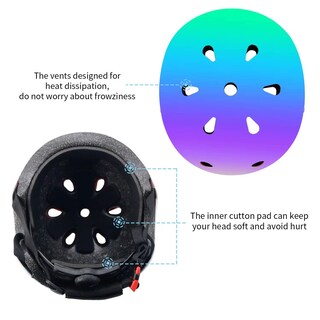 Foto 4 | Foto 4 | Casco De Skate Jeefree Ajustable Color Degradado Para Niños De 3 A 14 Años O Más - Venta Internacional.