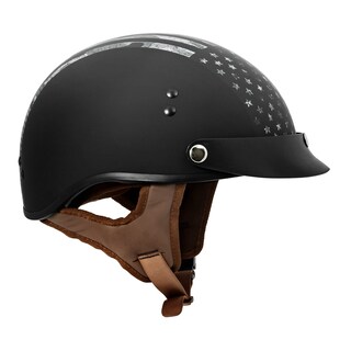Foto 3 | Foto 3 | Casco De Moto Vcan Cruiser Liso Plano Negro De Media Cara - Venta Internacional.
