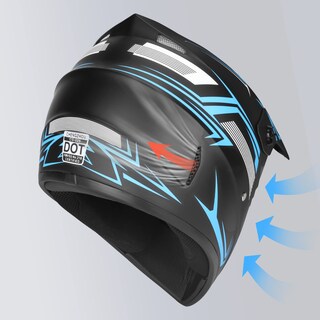 Foto 3 | Foto 3 | Casco De Motocross Yesmotor Para Jóvenes Y Niños Integral Dot Blue S - Venta Internacional.