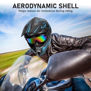 Foto 5 | Foto 5 | Casco De Motocross Yesmotor Para Jóvenes Y Niños Integral Dot Blue S - Venta Internacional.