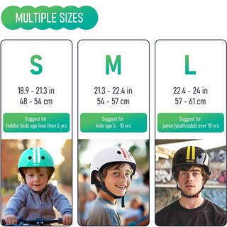 Foto 2 | Foto 2 | Casco Mountalk Para Niños Con Monopatín  Bicicleta Y Patinaje  Talla M  Color Blanco - Venta Internacional.