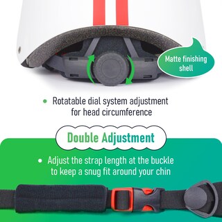 Foto 4 | Foto 4 | Casco Mountalk Para Niños Con Monopatín  Bicicleta Y Patinaje  Talla M  Color Blanco - Venta Internacional.