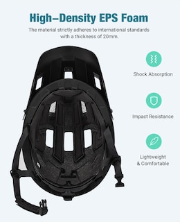 Foto 3 | Foto 3 | Casco De Bicicleta De Montaña Favoto Dual Shell Ligero Negro - Venta Internacional.